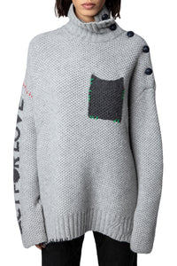Pull Alma en cachemire - Gris Chine