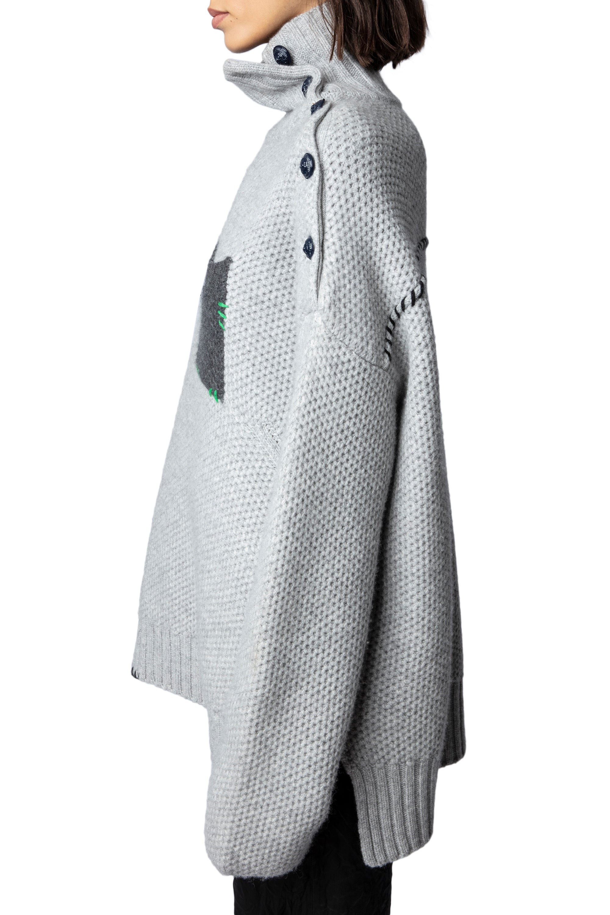 Pull Alma en cachemire - Gris Chine
