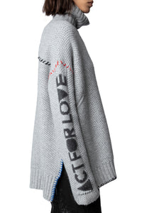 Pull Alma en cachemire - Gris Chine