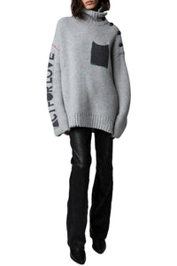 Pull Alma en cachemire - Gris Chine