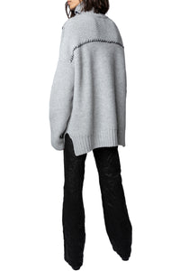 Pull Alma en cachemire - Gris Chine