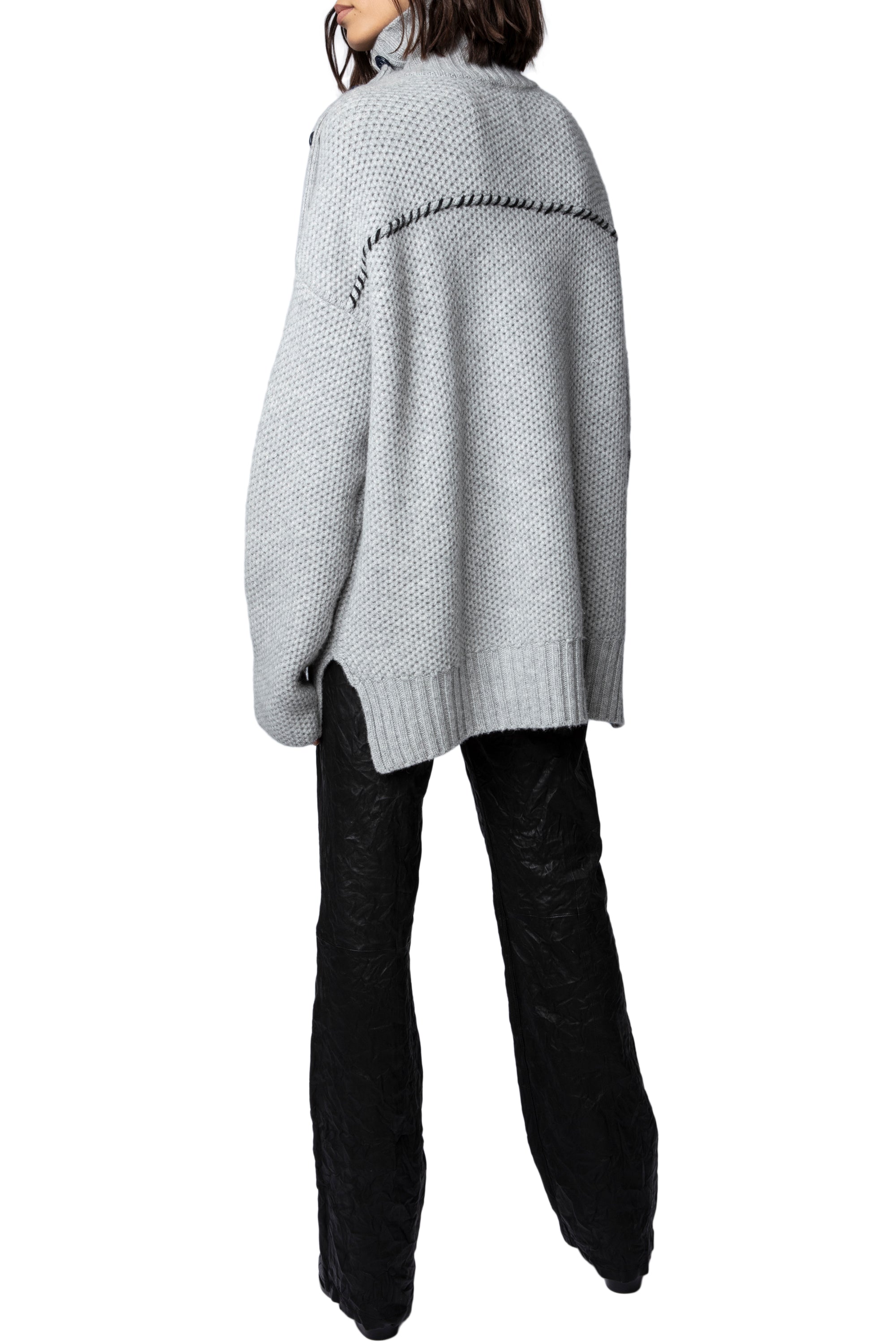 Pull Alma en cachemire - Gris Chine