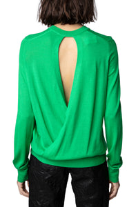 Emma jumper in merino wool - Apple