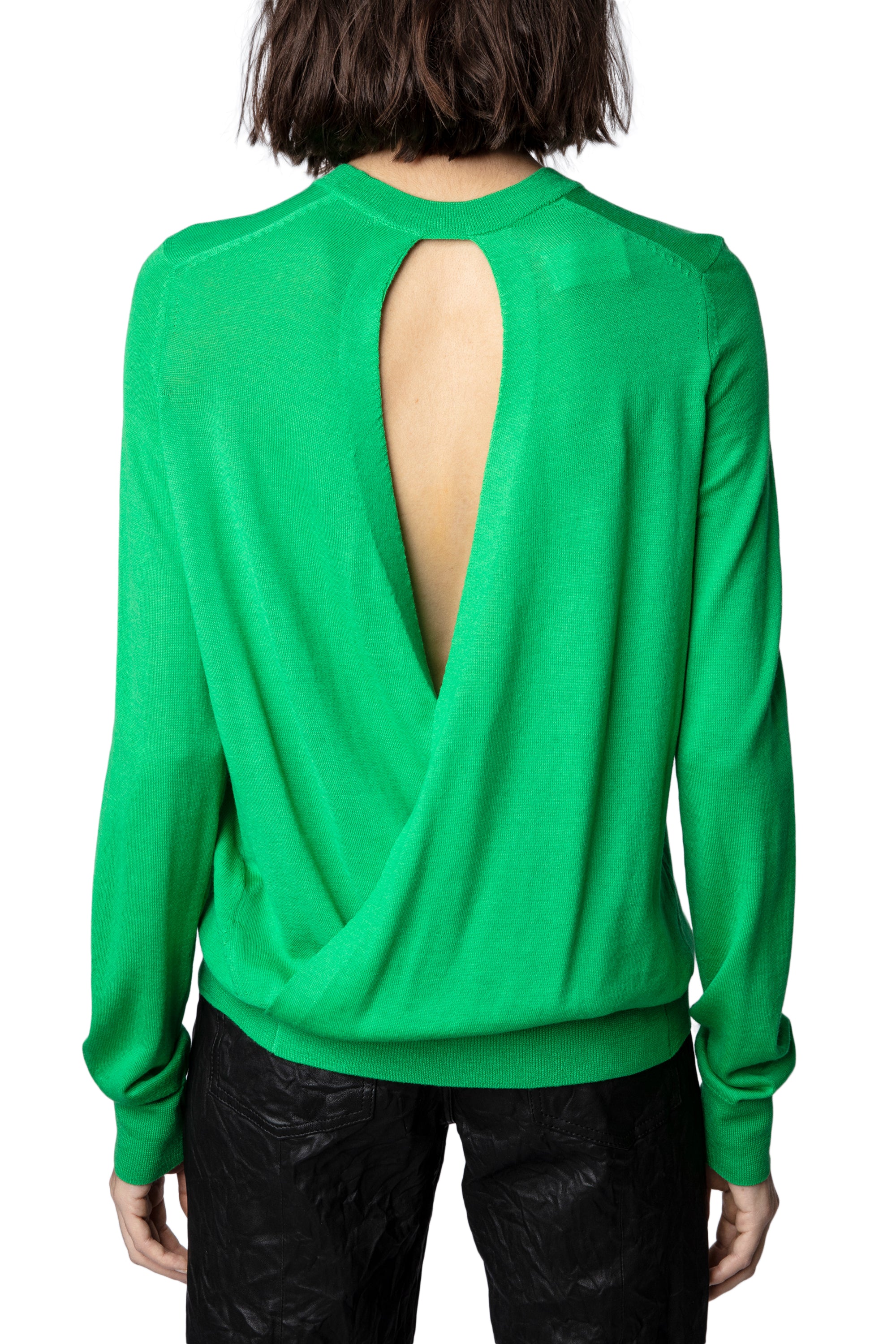Emma jumper in merino wool - Apple