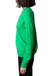 Emma jumper in merino wool - Apple