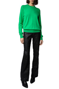 Emma jumper in merino wool - Apple