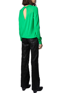 Emma jumper in merino wool - Apple