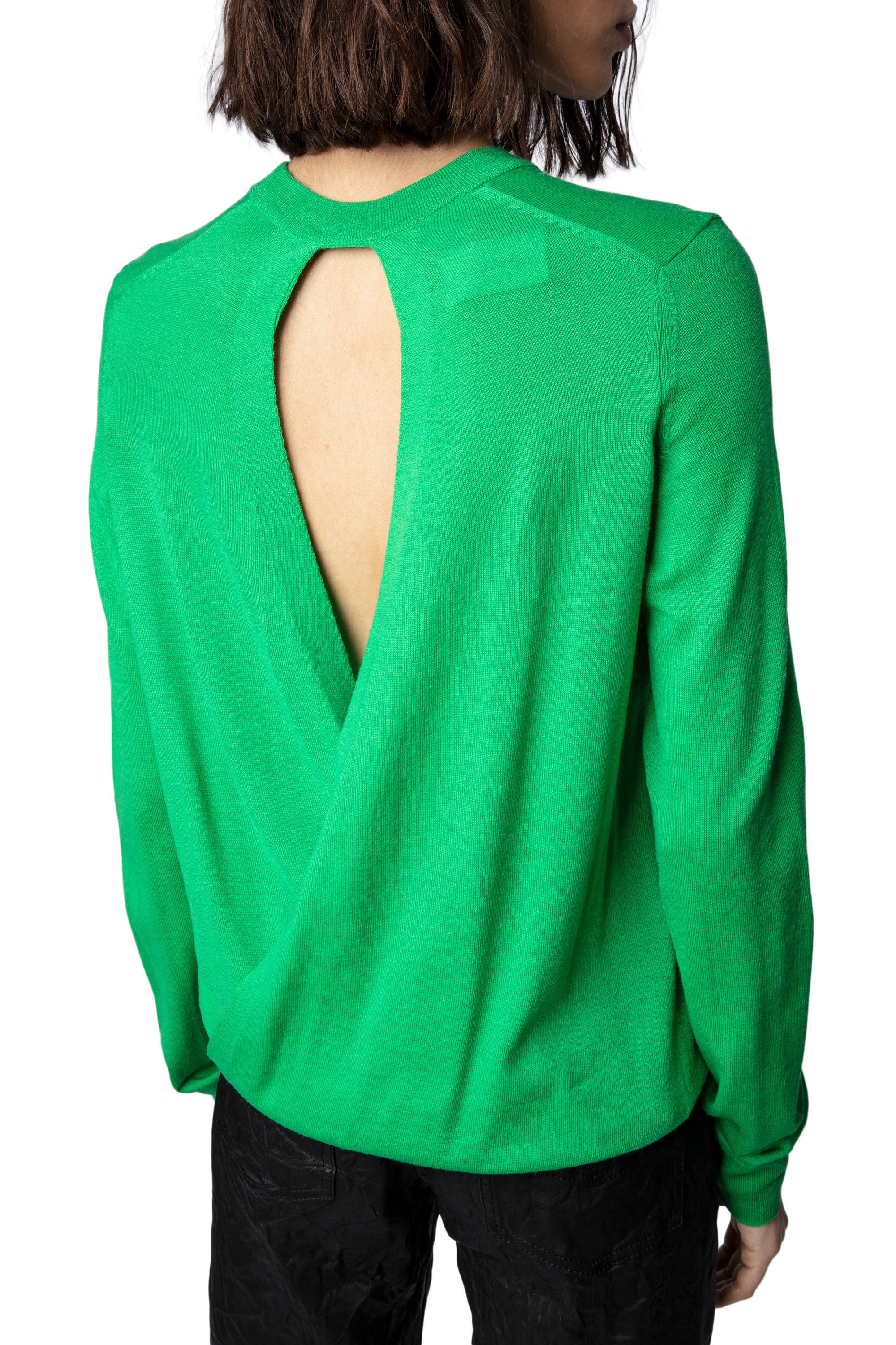 Emma jumper in merino wool - Apple