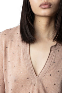 Pull Riviera en cachemire - Blush