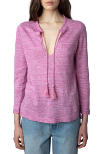 Amber Li linen jumper - Pink