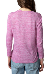 Amber Li linen jumper - Pink