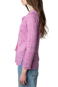 Amber Li linen jumper - Pink