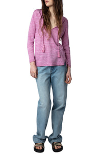 Amber Li linen jumper - Pink