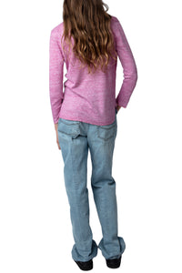 Amber Li linen jumper - Pink