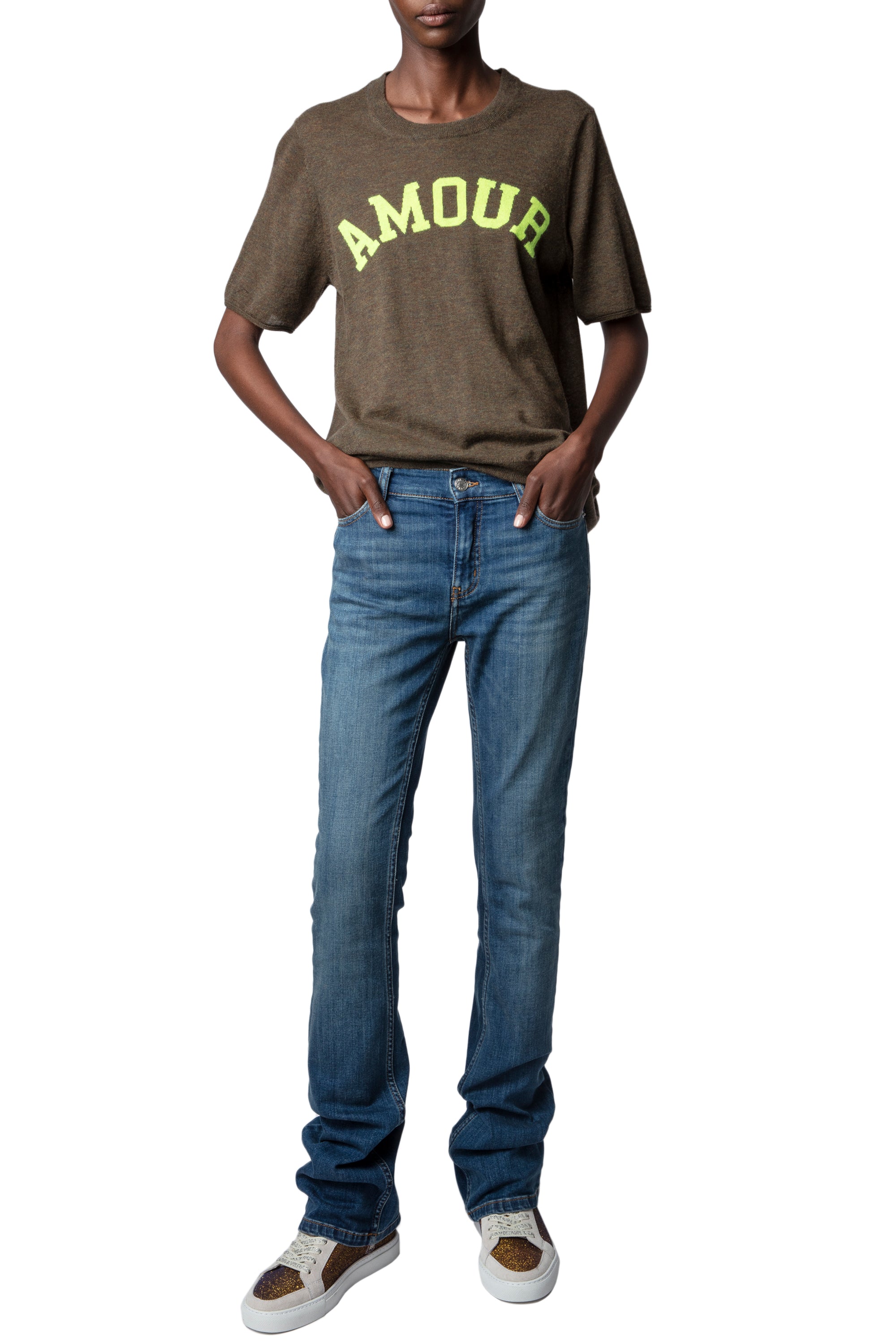 Pull Maddy en cachemire - Kaki