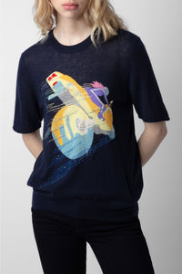 Pull Ida en cachemire - Encre