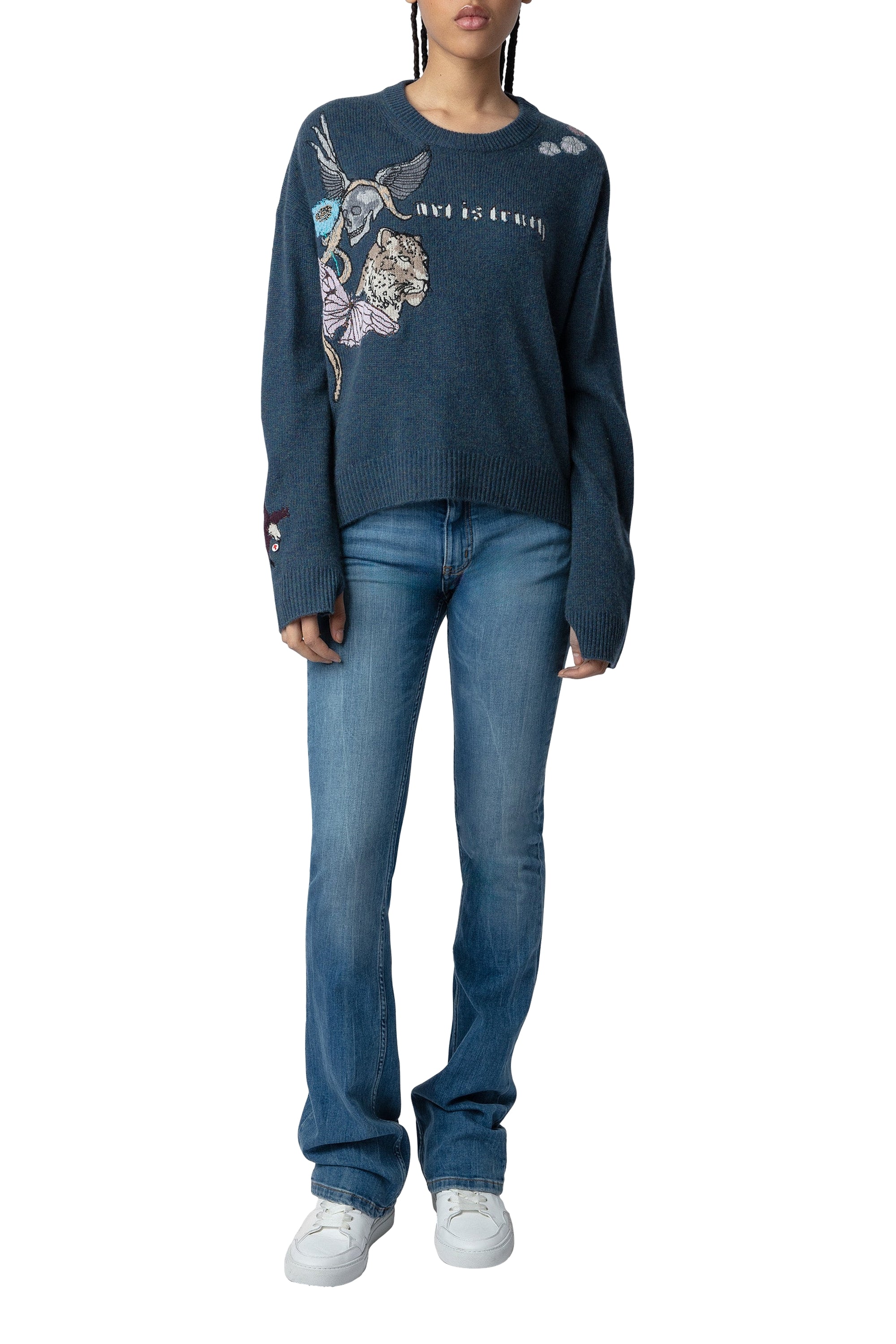 Pull Markus en cachemire - Denim