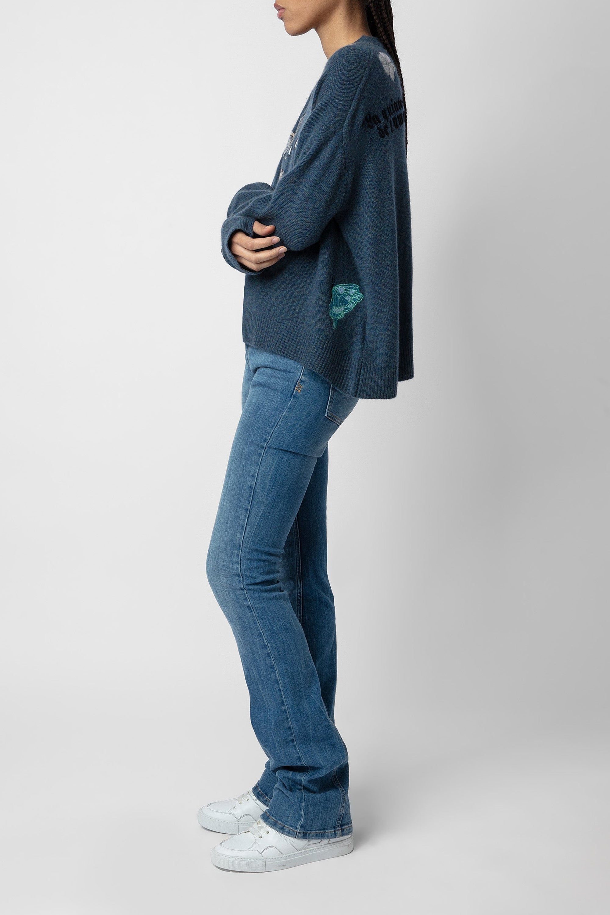 Pull Markus en cachemire - Denim