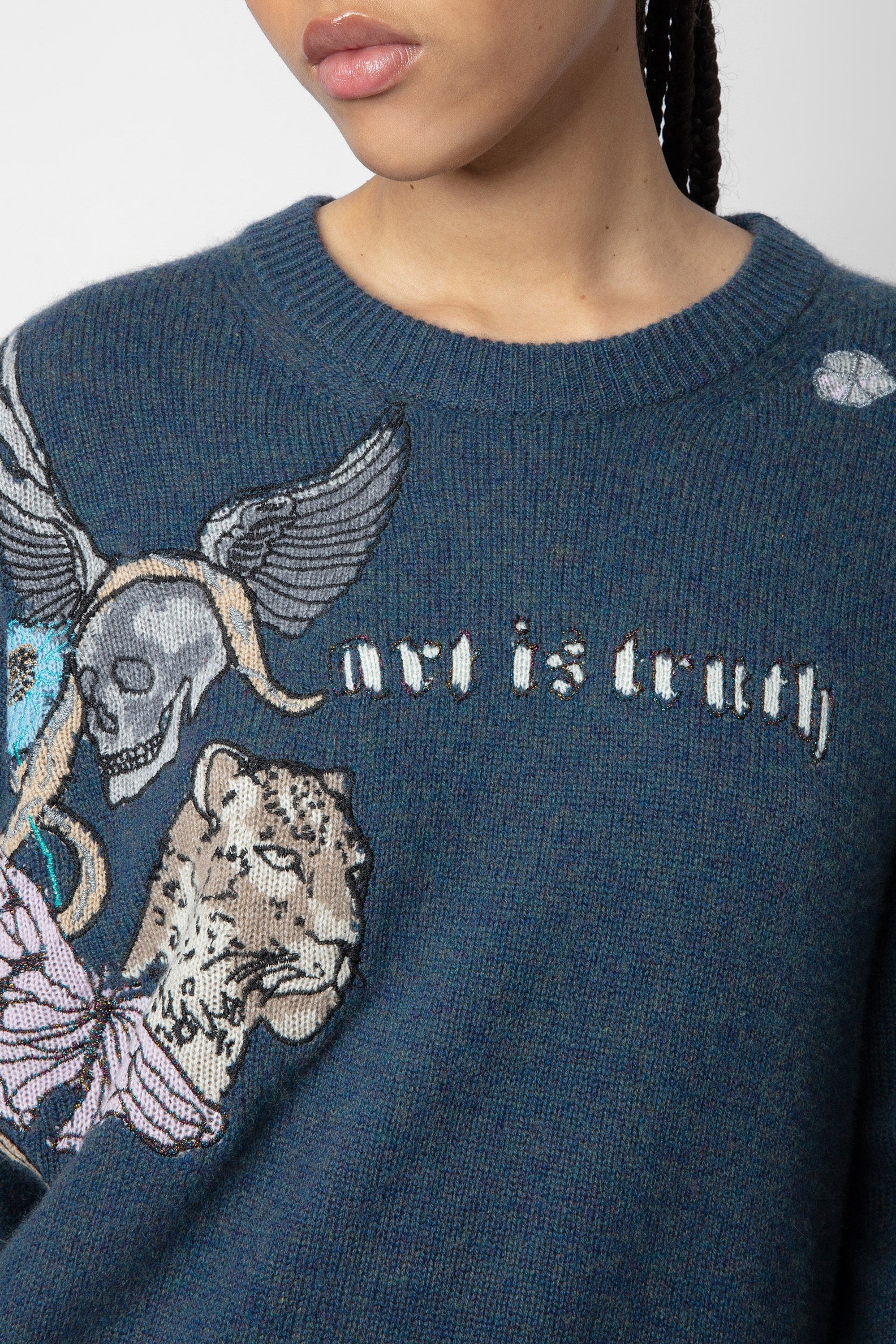 Pull Markus en cachemire - Denim
