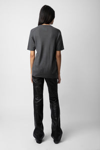 Ida Photoprint cashmere jumper - Slate