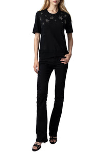Ida Stars Strass cashmere jumper - Black