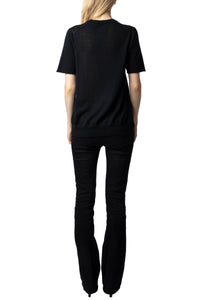 Ida Stars Strass cashmere jumper - Black