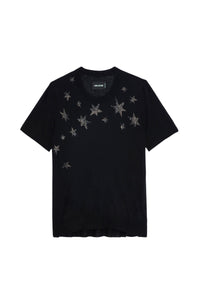 Ida Stars Strass cashmere jumper - Black