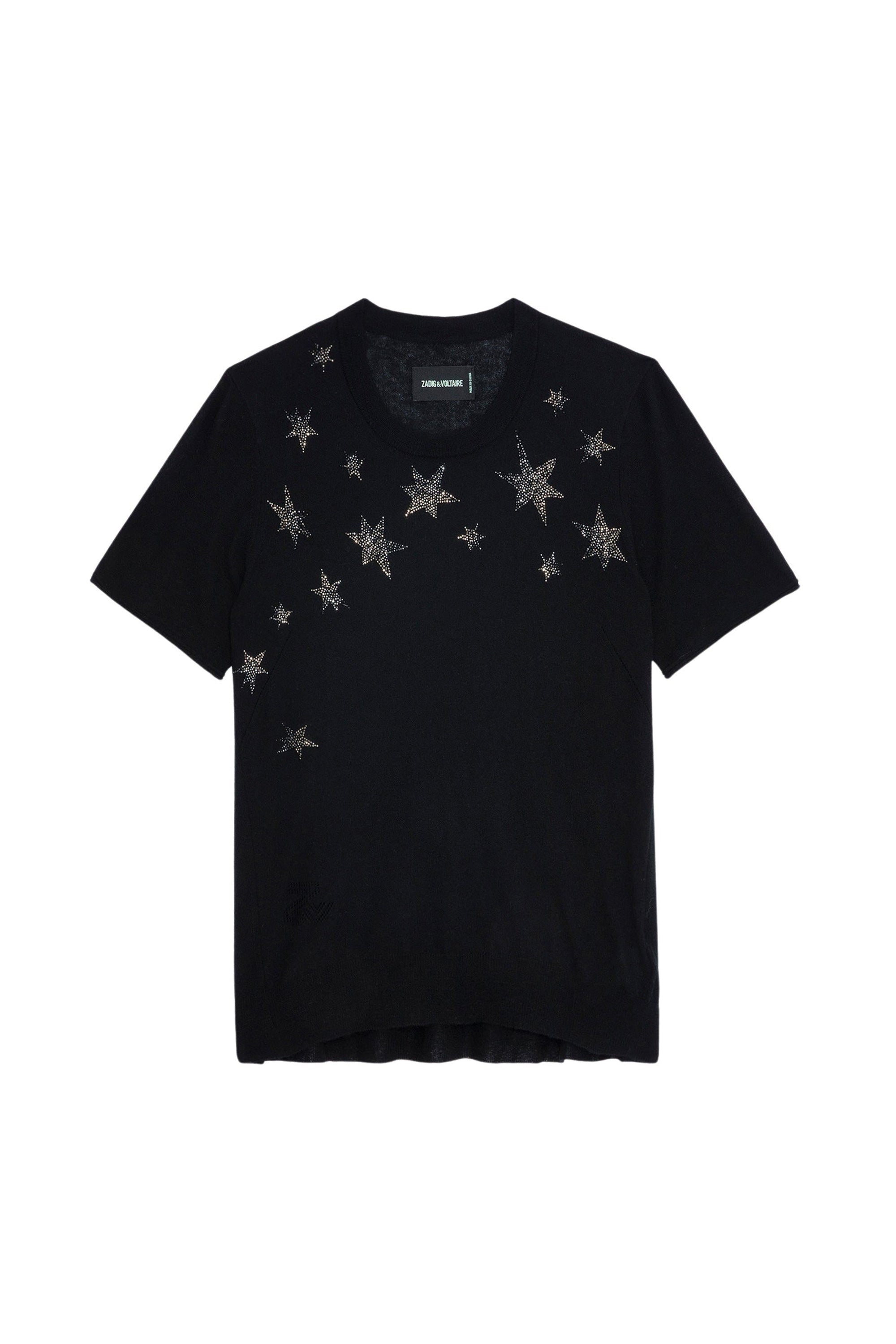 Ida Stars Strass cashmere jumper - Black