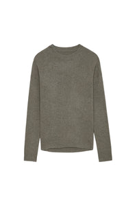 Sweat-shirt Cici Patch en cachemire - Kaki Clair
