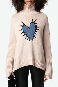 Sweat-shirt Alma Spiked Heart en laine - Sweet