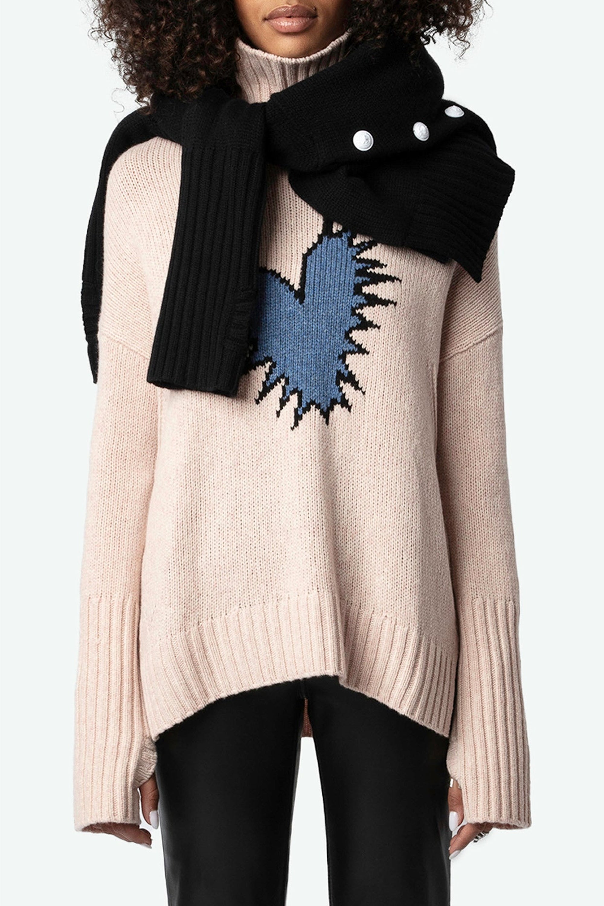 Sweat-shirt Alma Spiked Heart en laine - Sweet