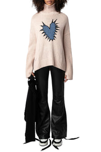 Sweat-shirt Alma Spiked Heart en laine - Sweet