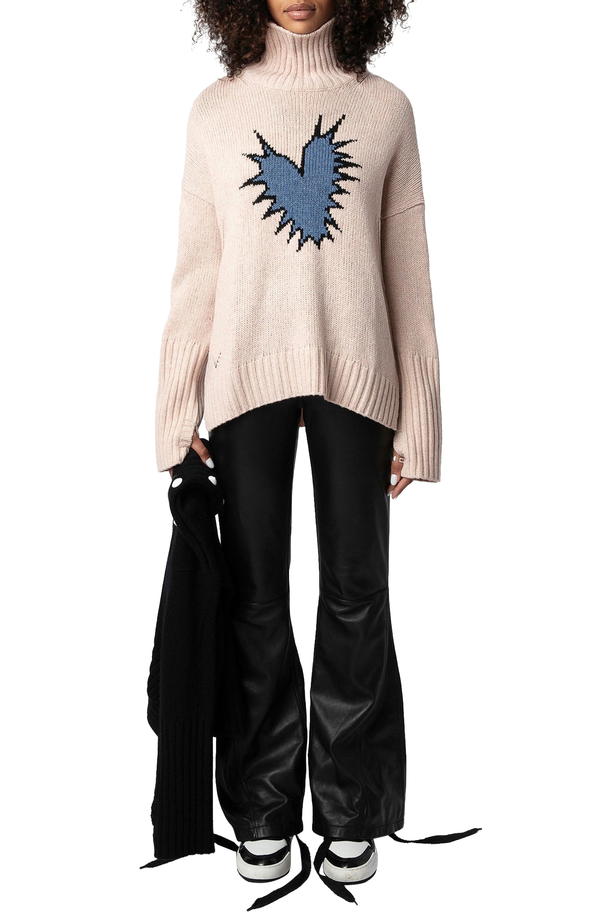 Sweat-shirt Alma Spiked Heart en laine - Sweet