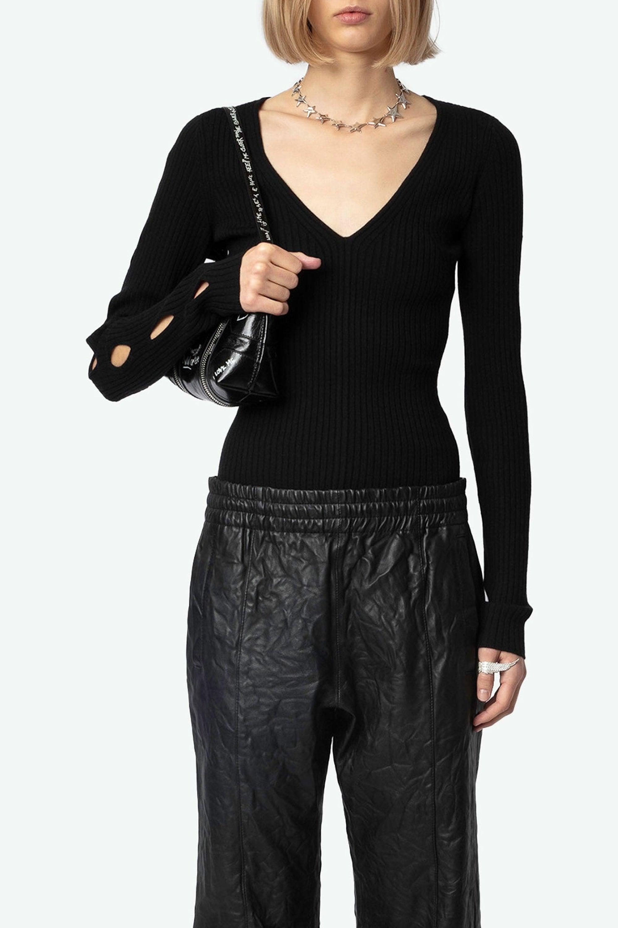 Pull Syla en laine - Noir