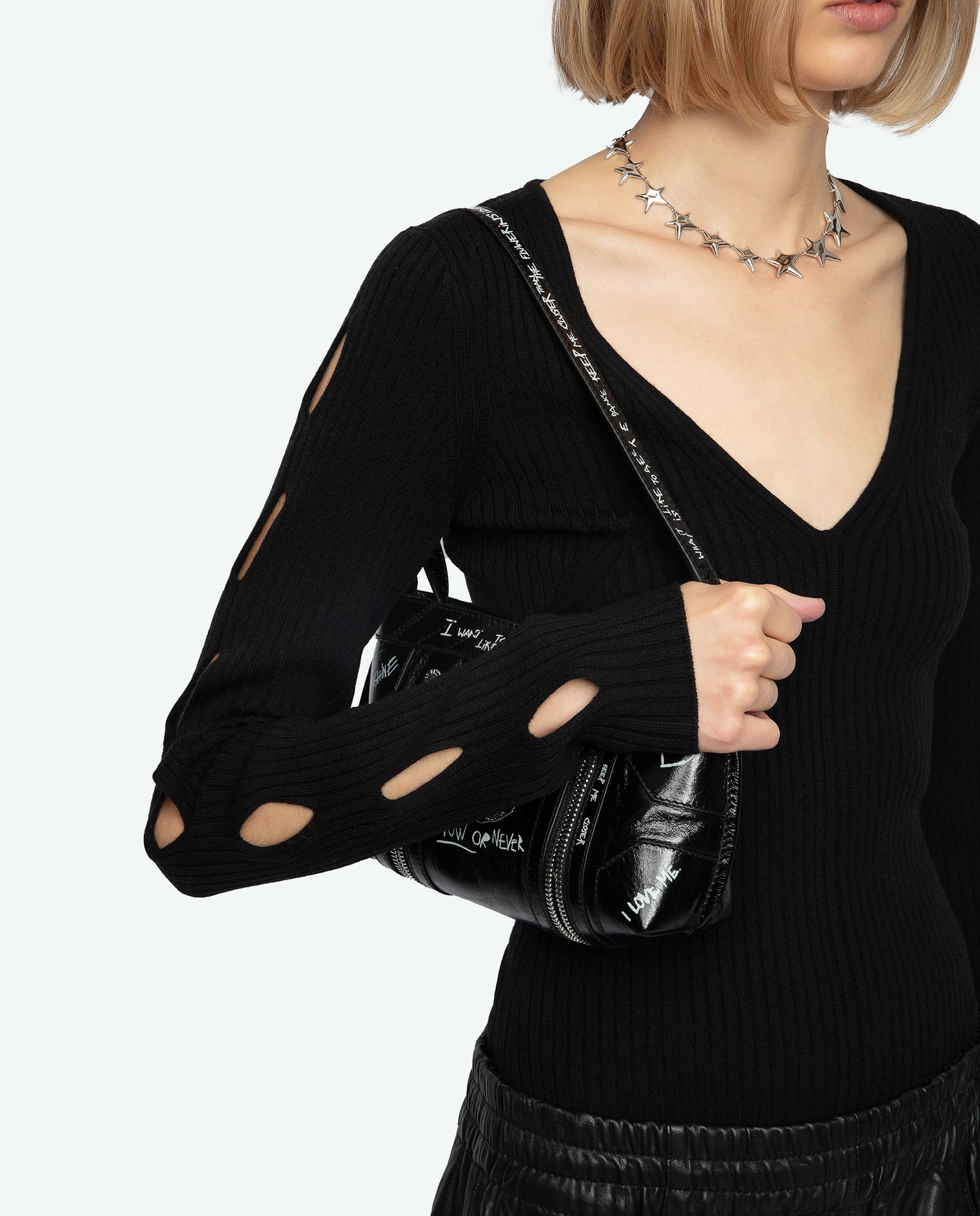 Pull Syla en laine - Noir