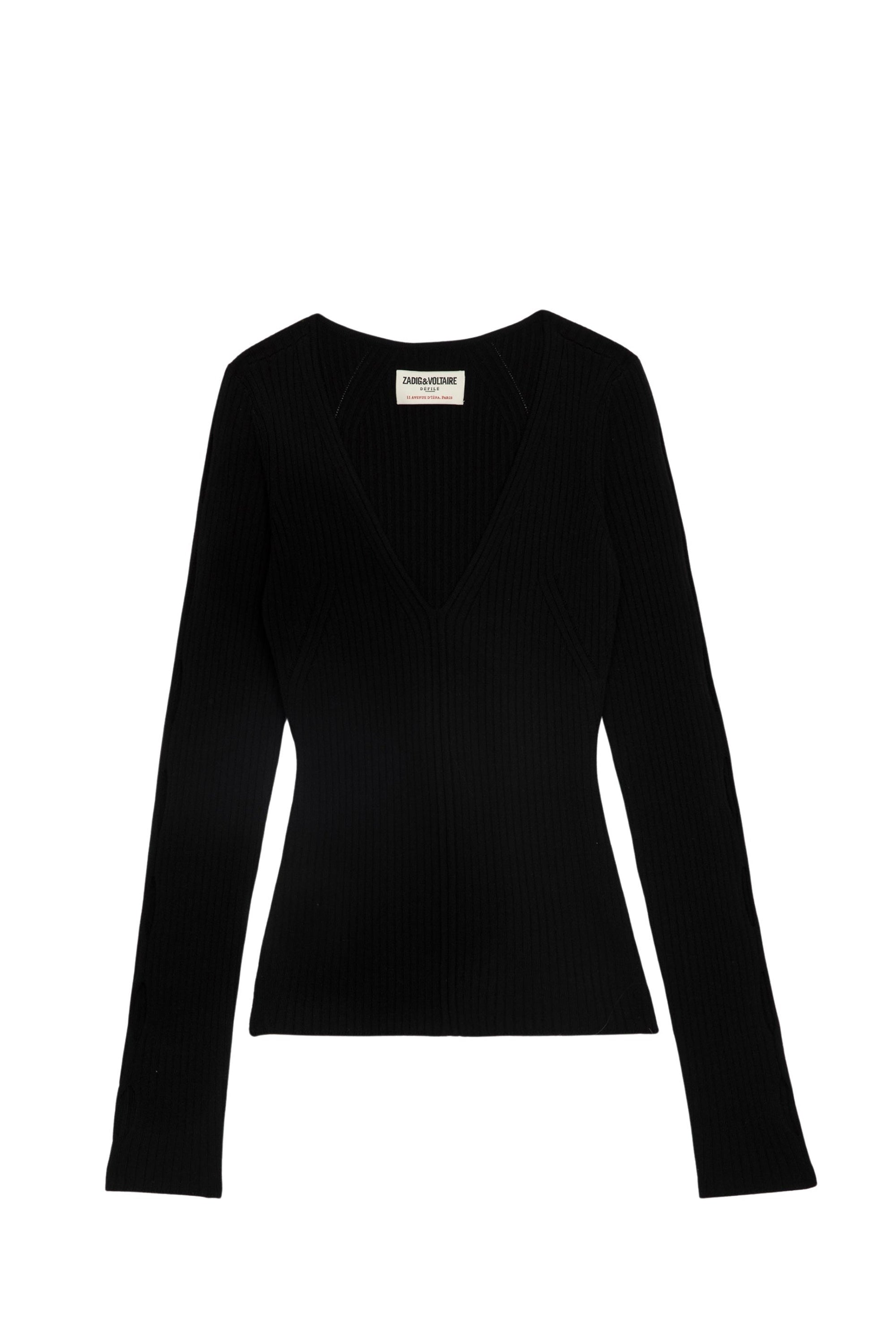 Pull Syla en laine - Noir