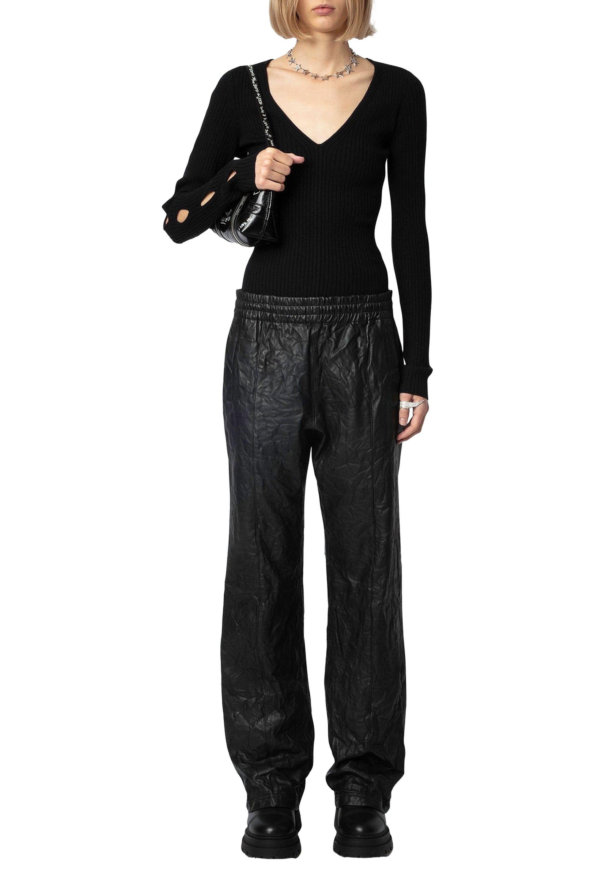 Pull Syla en laine - Noir