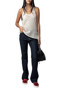 Top Abbie en cachemire - Ecru