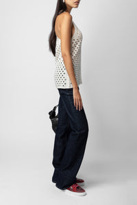 Top Abbie en cachemire - Ecru