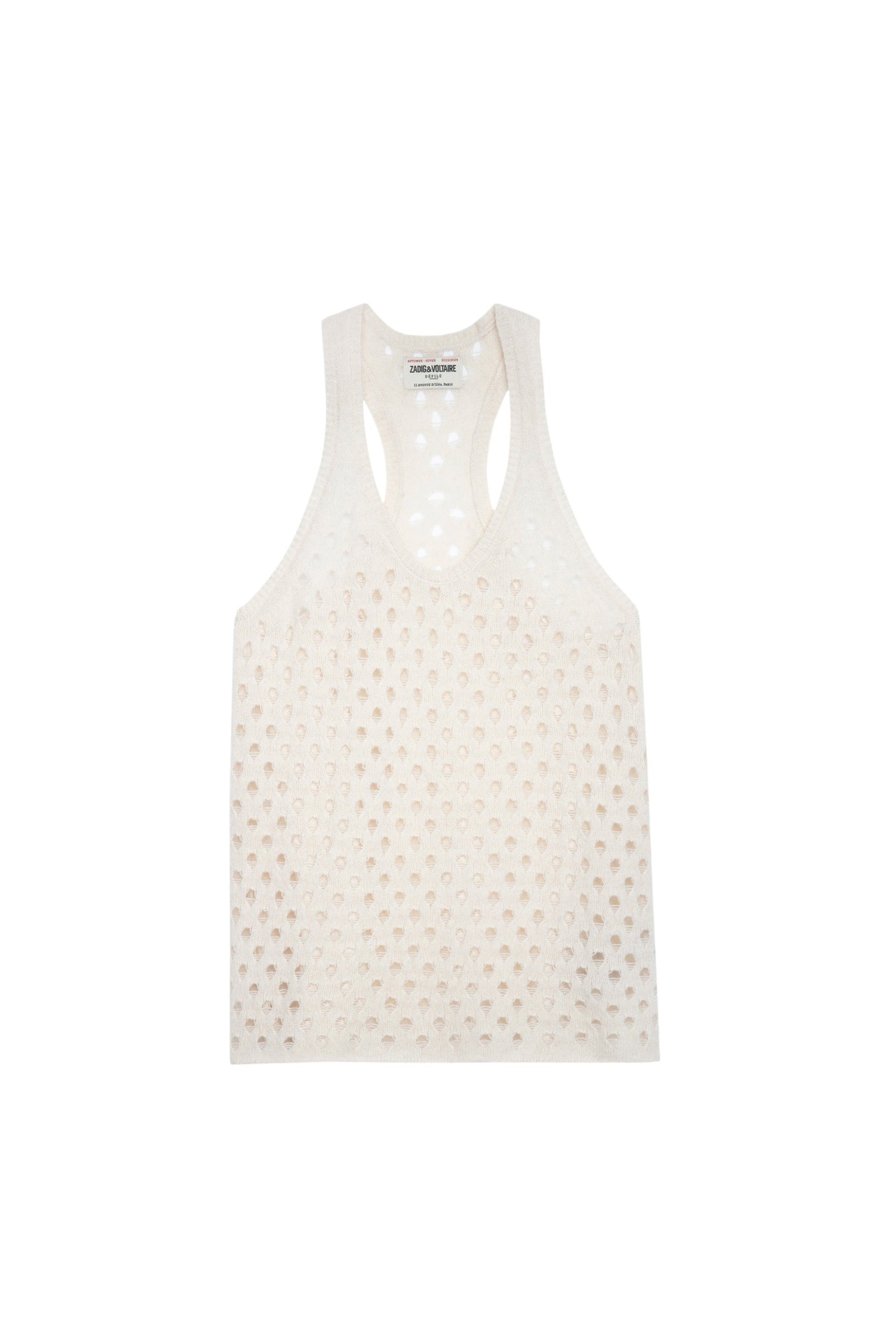 Top Abbie en cachemire - Ecru