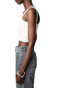 Top Bettina en laine - Ecru