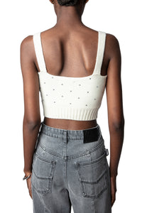 Top Bettina en laine - Ecru