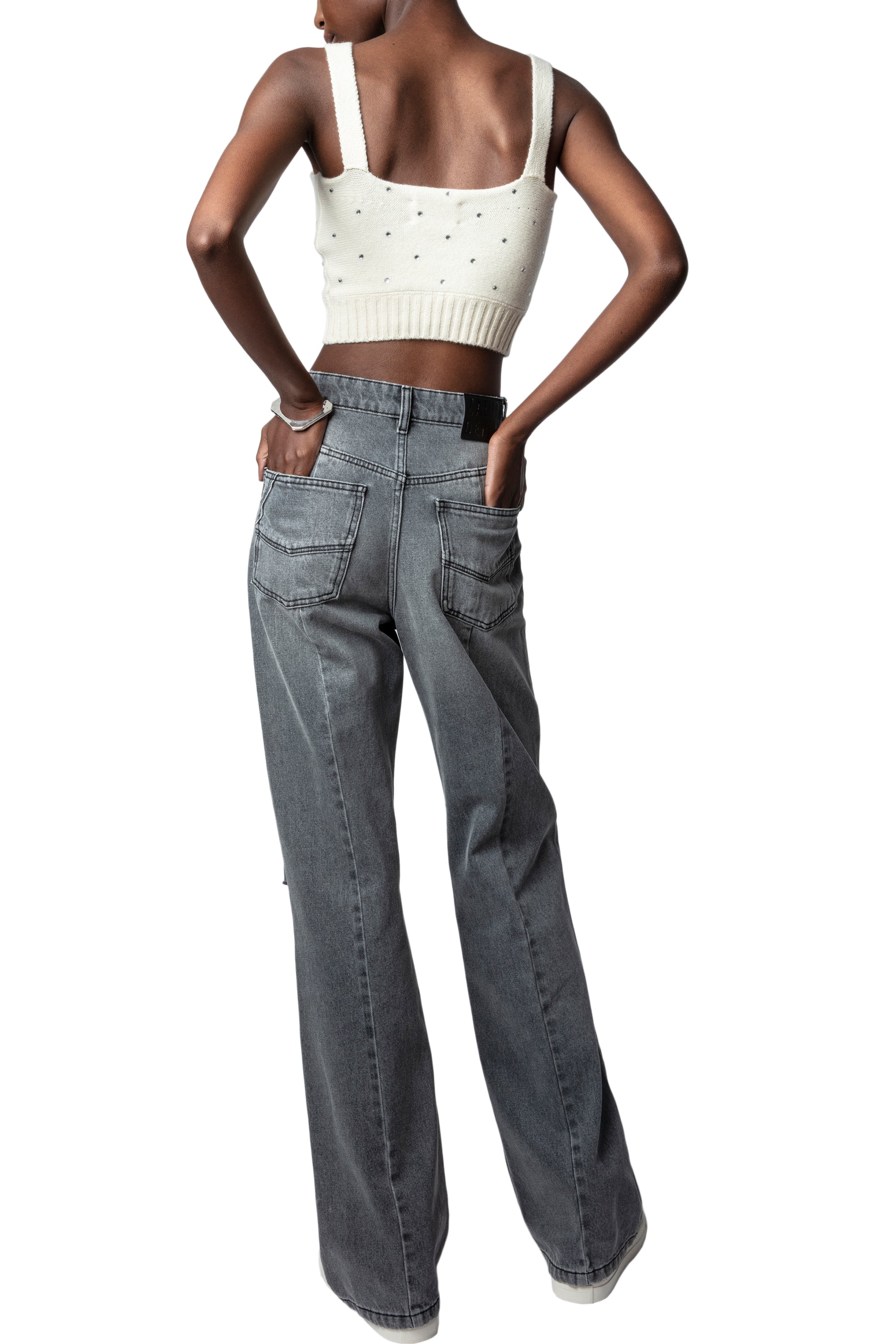 Top Bettina en laine - Ecru