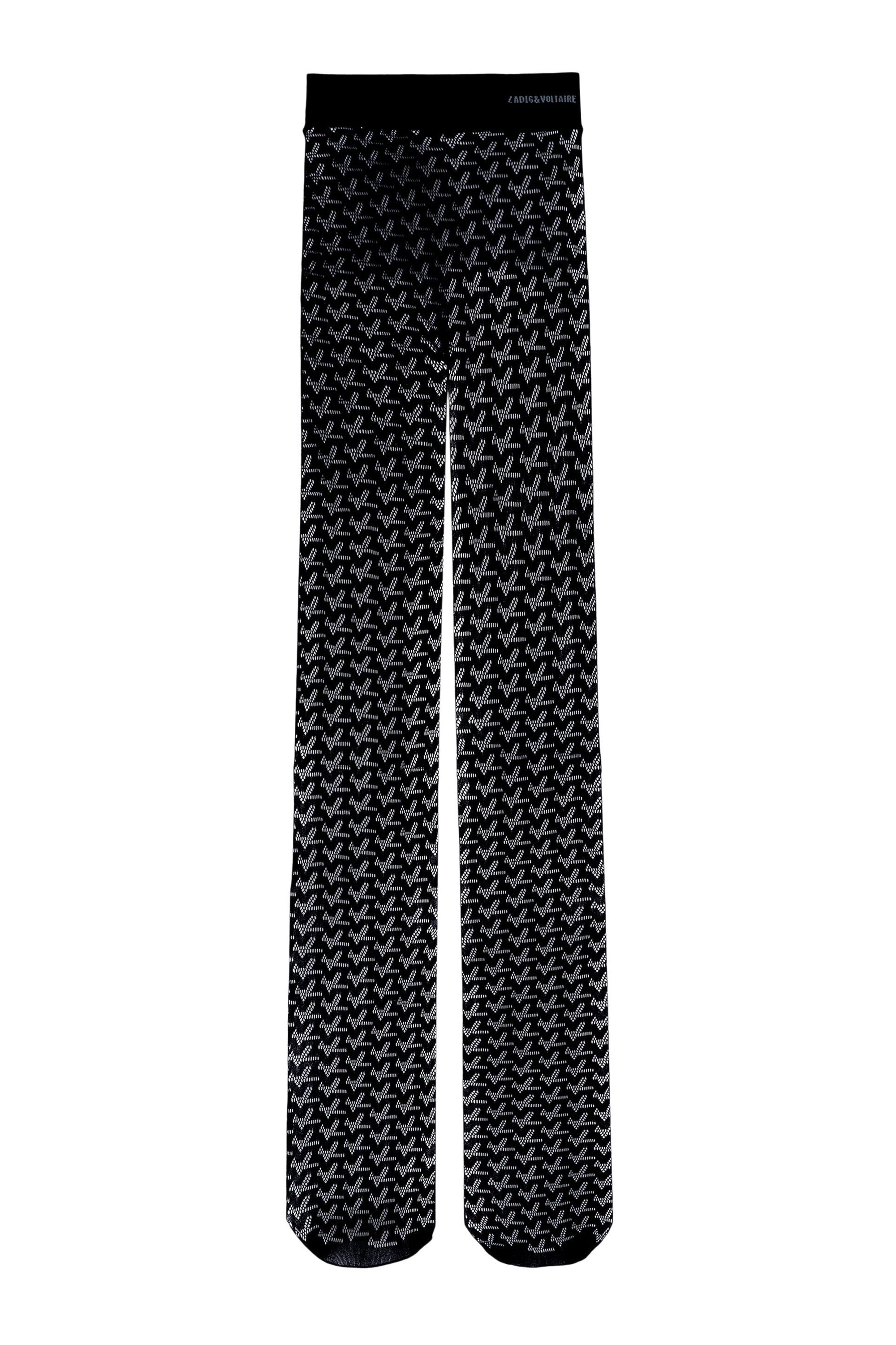 Collants à logo Résille Fogal X Zadig&Voltaire - Noir