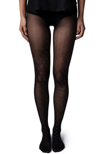 Collants à logo Gold Fogal X Zadig&Voltaire - Noir