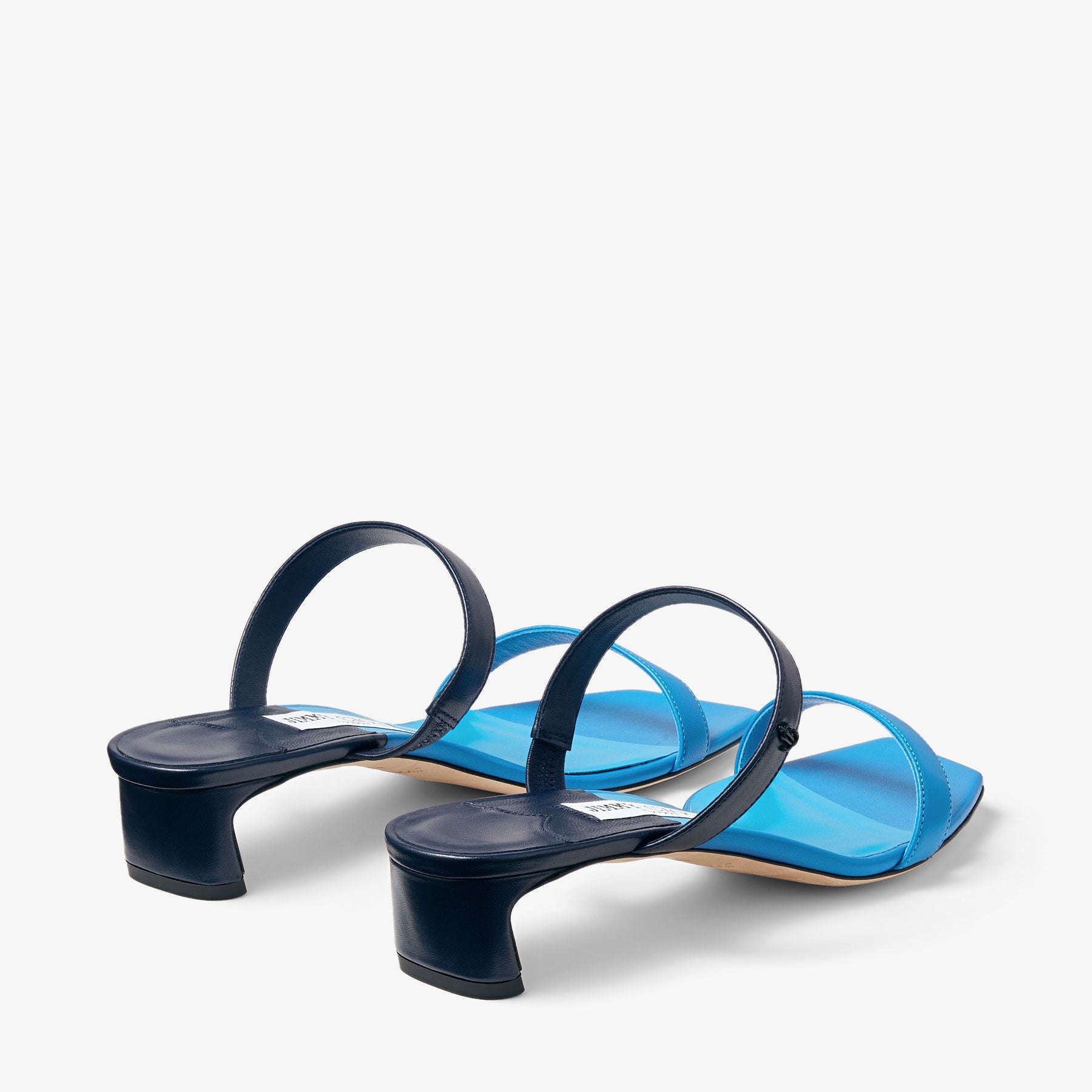 Mules Kyda 35 en cuir - Sky & Navy