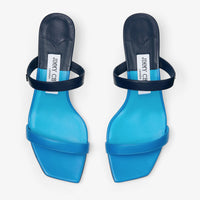 Mules Kyda 35 en cuir - Sky & Navy