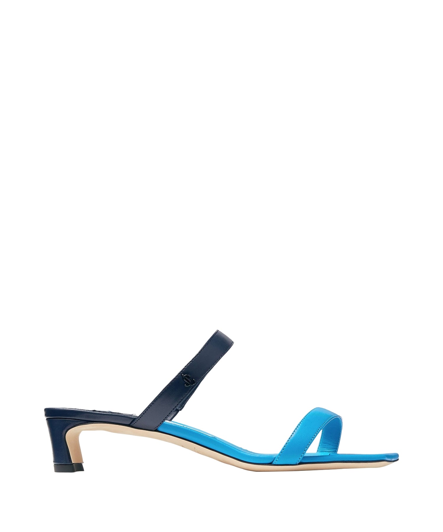 Mules Kyda 35 en cuir - Sky & Navy