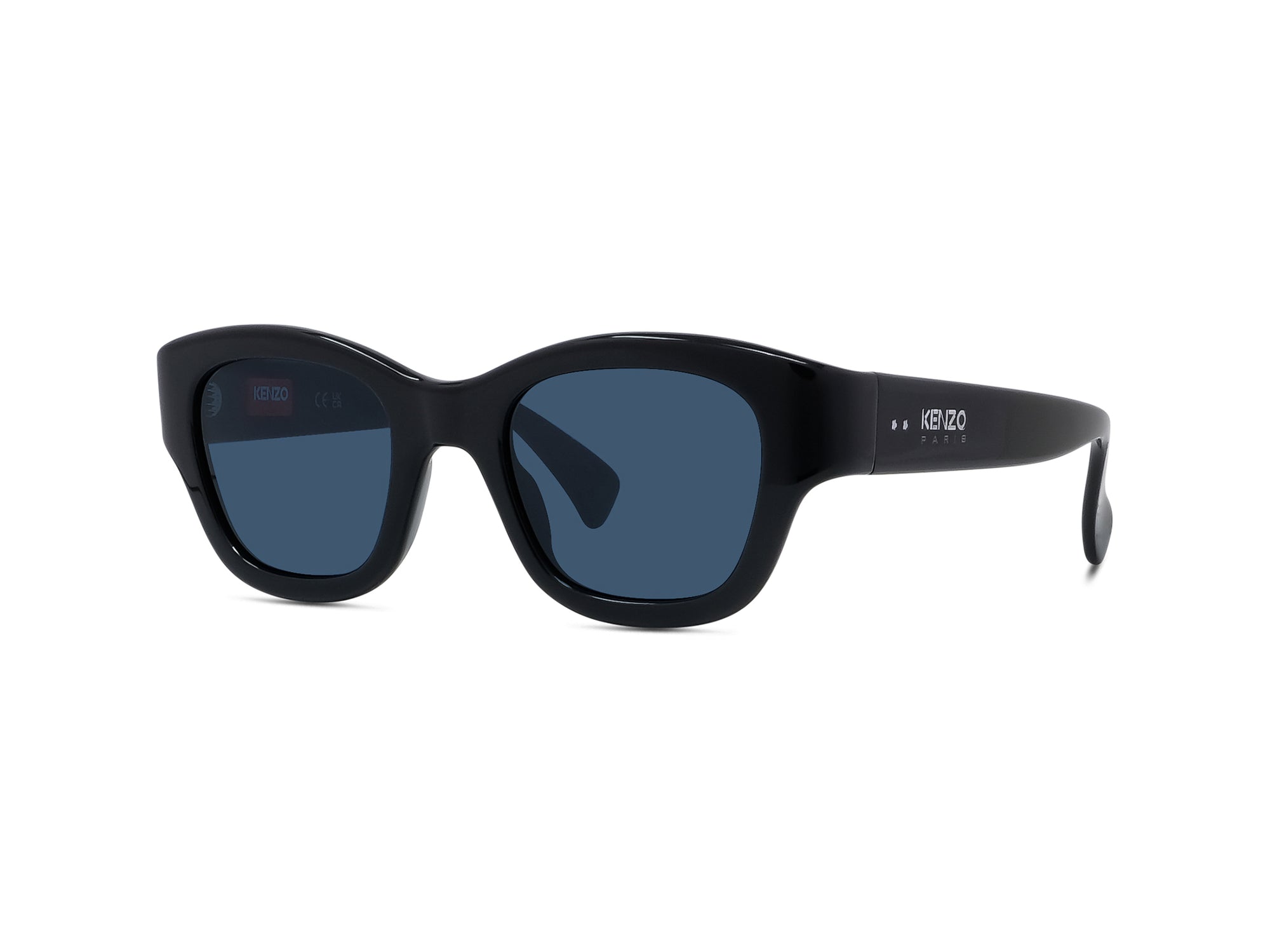 Sunglasses Boke Flower - Shiny Black  & Blue
