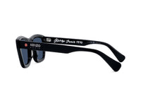 Sunglasses 1970 - Shiny Black  & Blue